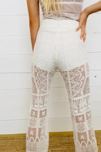 White Lace Pants - Sample Sale