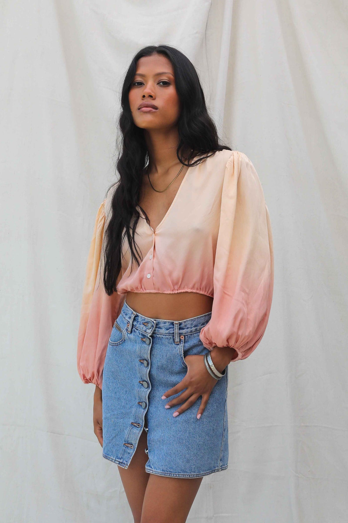 Ombre Brandy Blouse  - Sample Sale