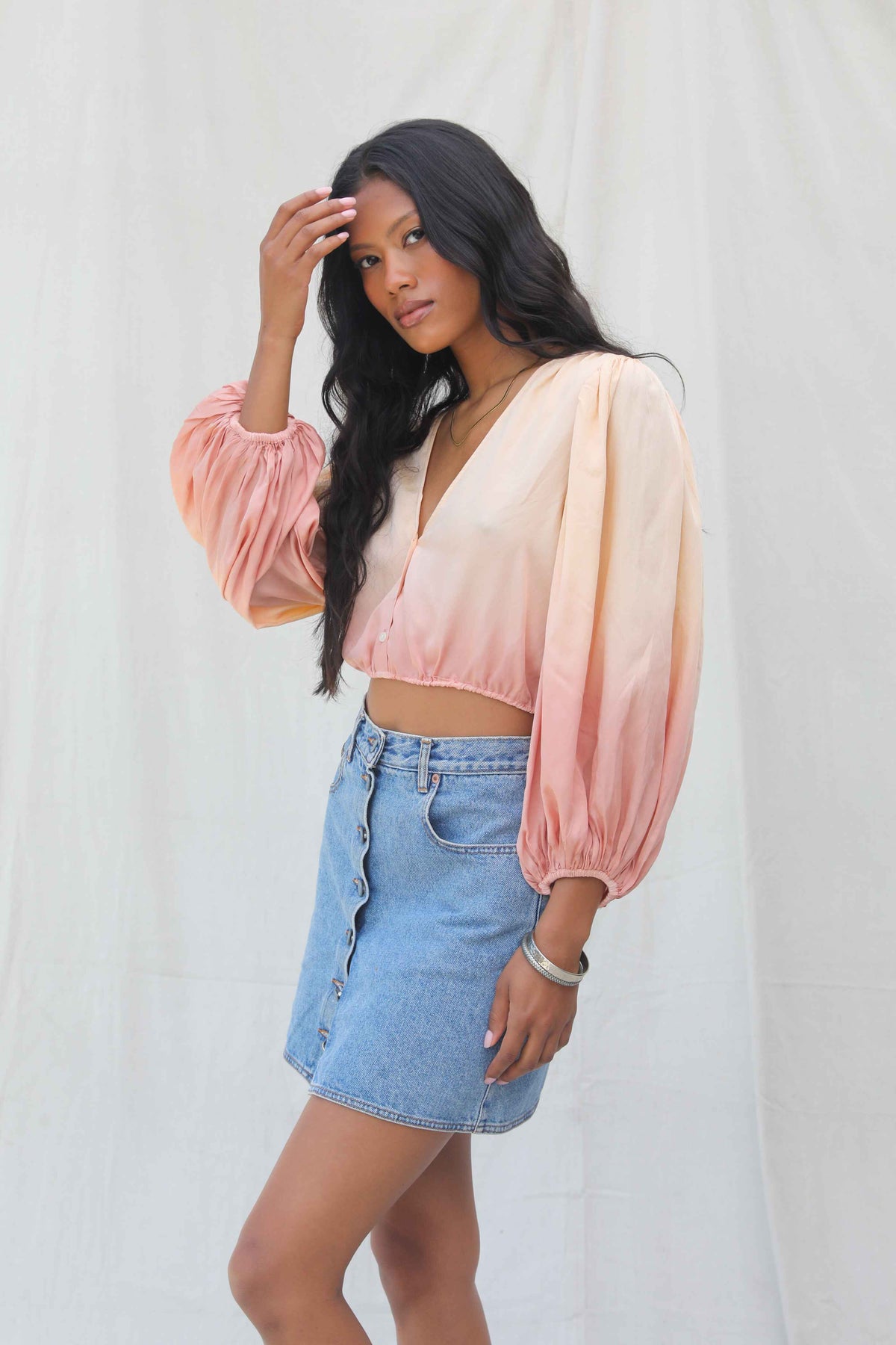 Ombre Brandy Blouse  - Sample Sale