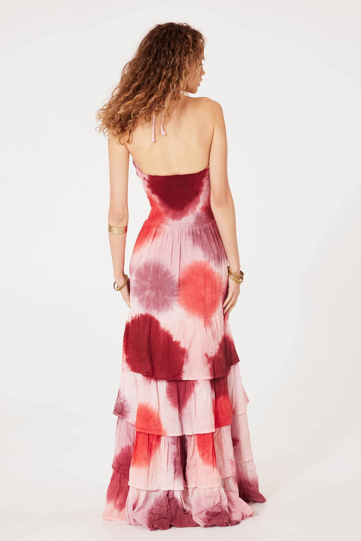 Tie Dye Fire Maxi Dress