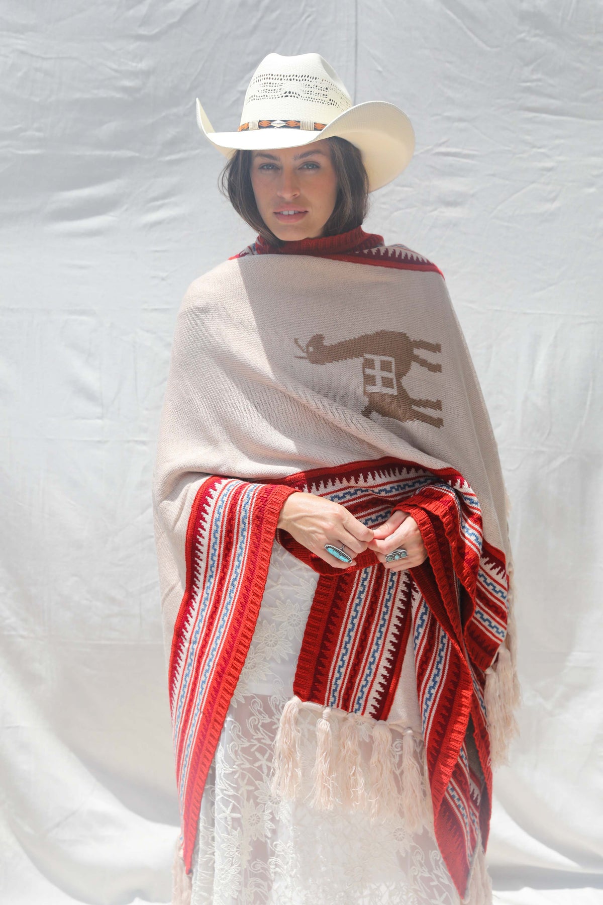 Llama Shawl Poncho