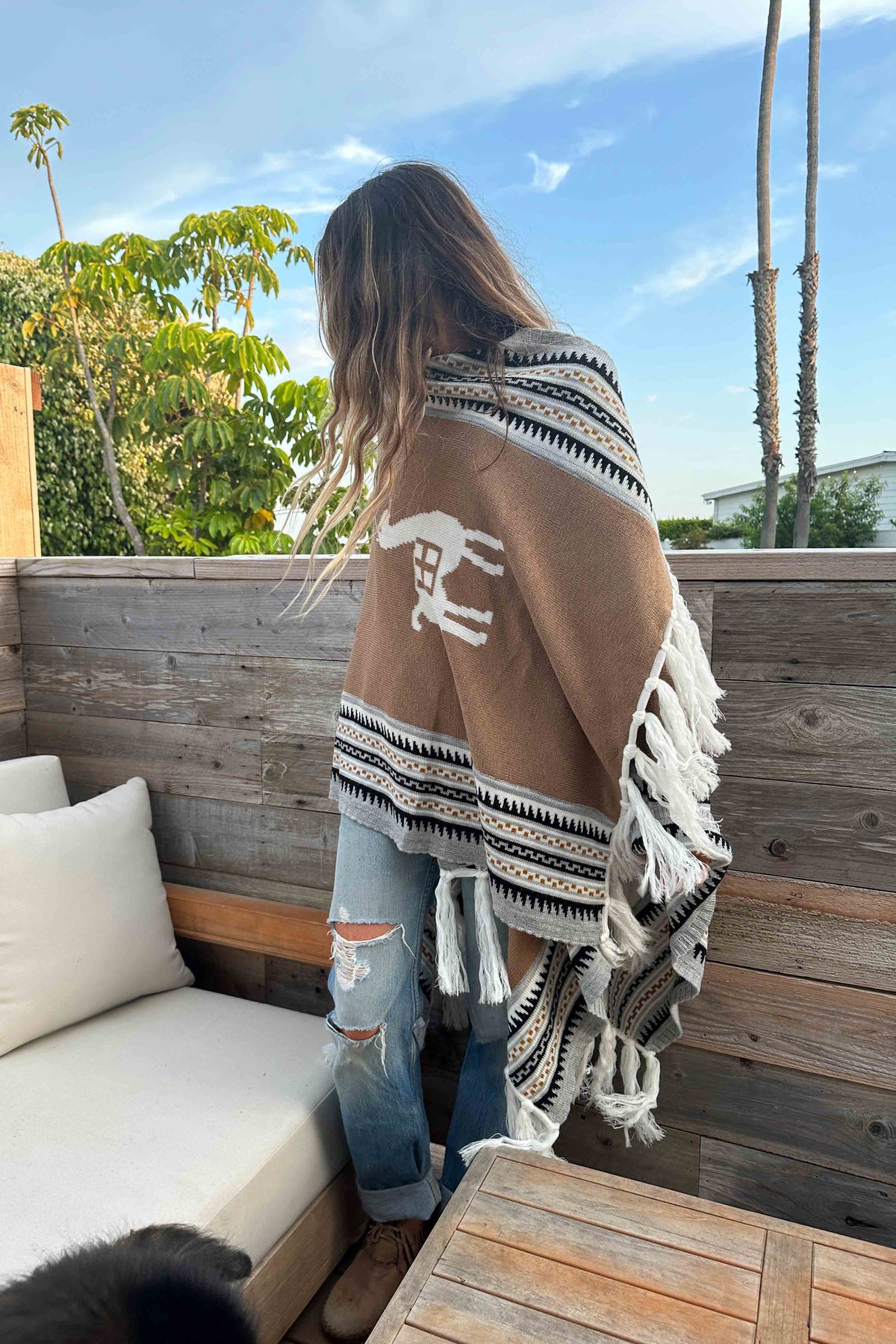 Llama Shawl Poncho