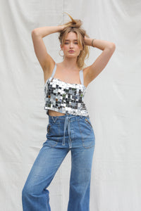 Mirrorball Crop Top