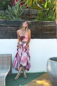 Tie Dye Fire Maxi Dress