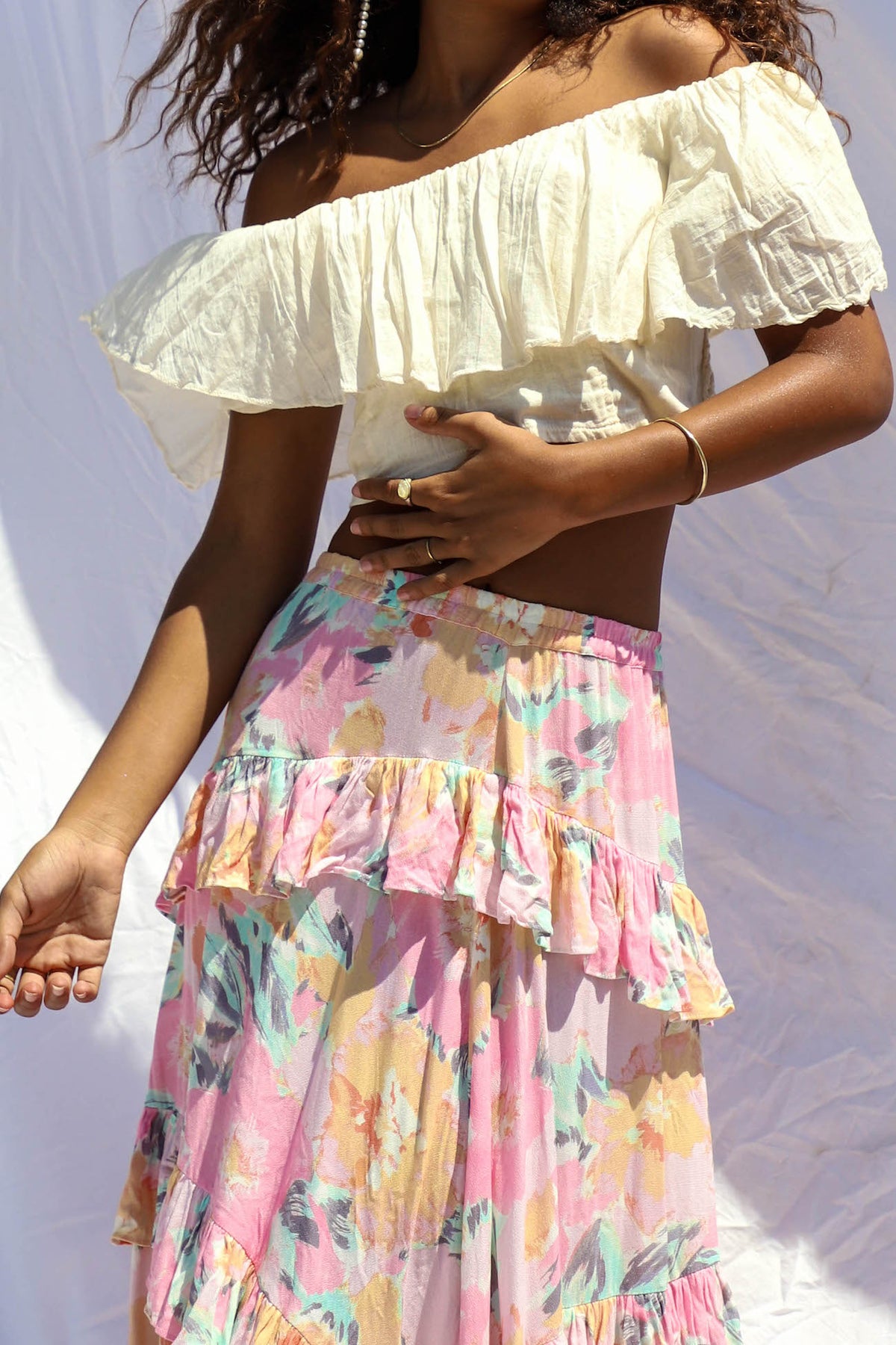 Cacao Ruffle Skirt