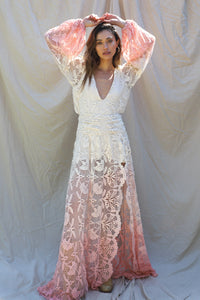 reflection lapis maxi in clay ombre lace